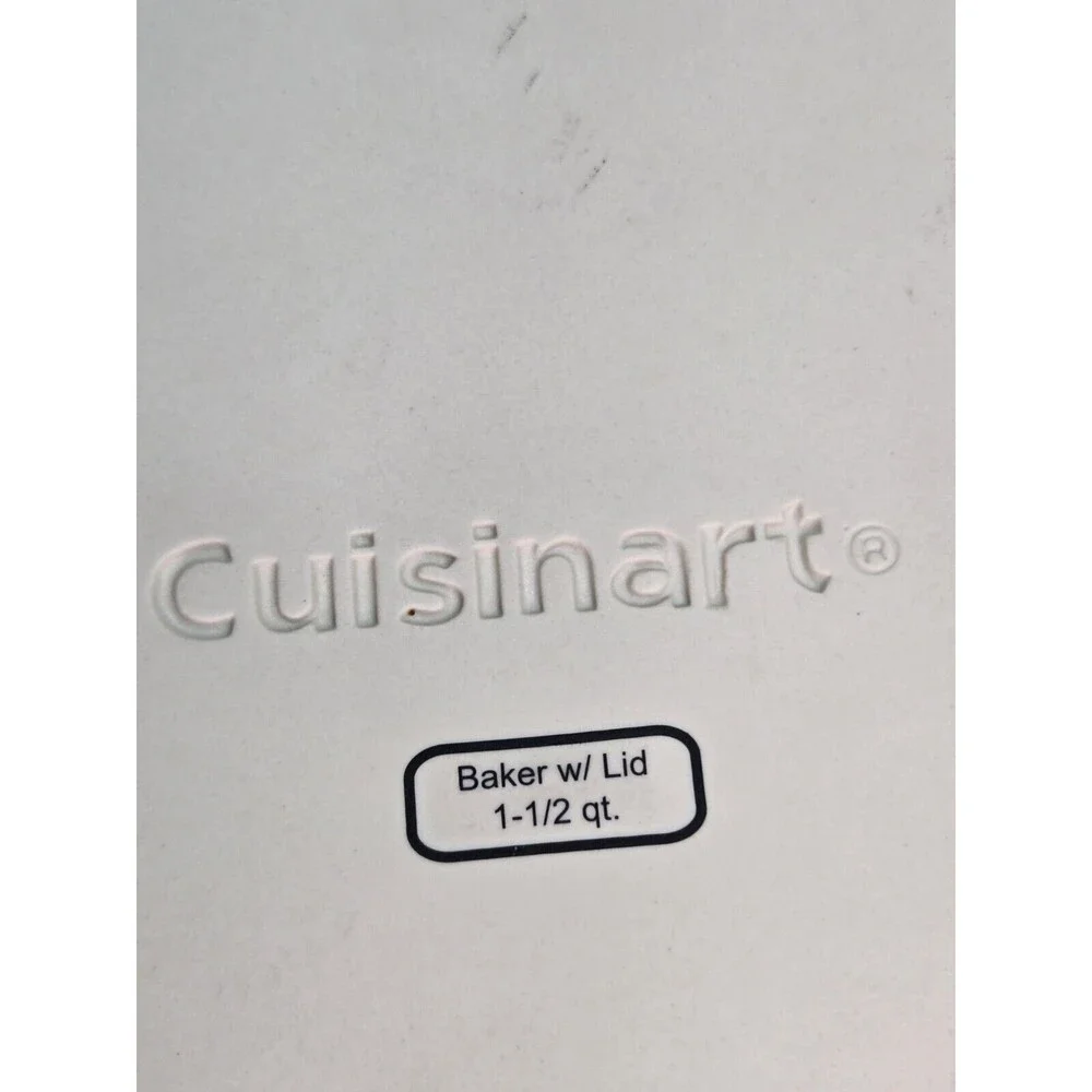 Cuisinart Chef's Classic Ceramic Stoneware Black Bakeware Baker 1.5 Qt